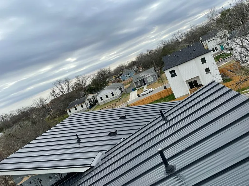Standing seam metal roof panels with vents for Skylight Repair in Flushing